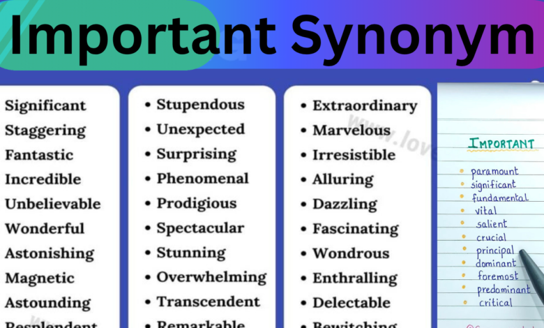 Important Synonym