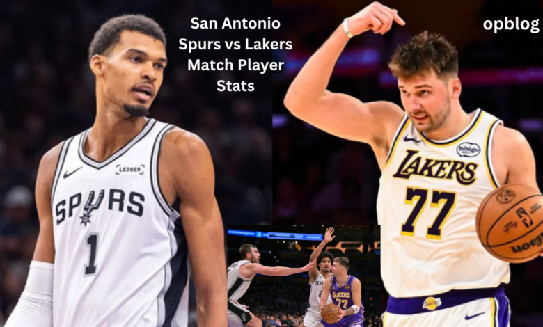 San Antonio Spurs vs Lakers Match Player Stats